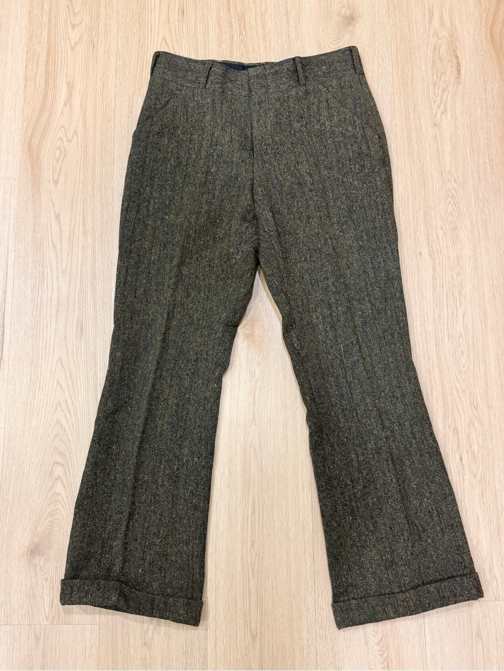 Men's Vintage Talon Tailored 100% Wool Pleated Dress Pants Size 32